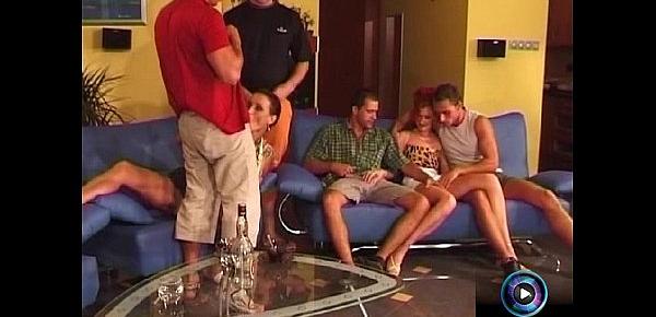  Sultry milfs Lill and Bea having fun in gangbang